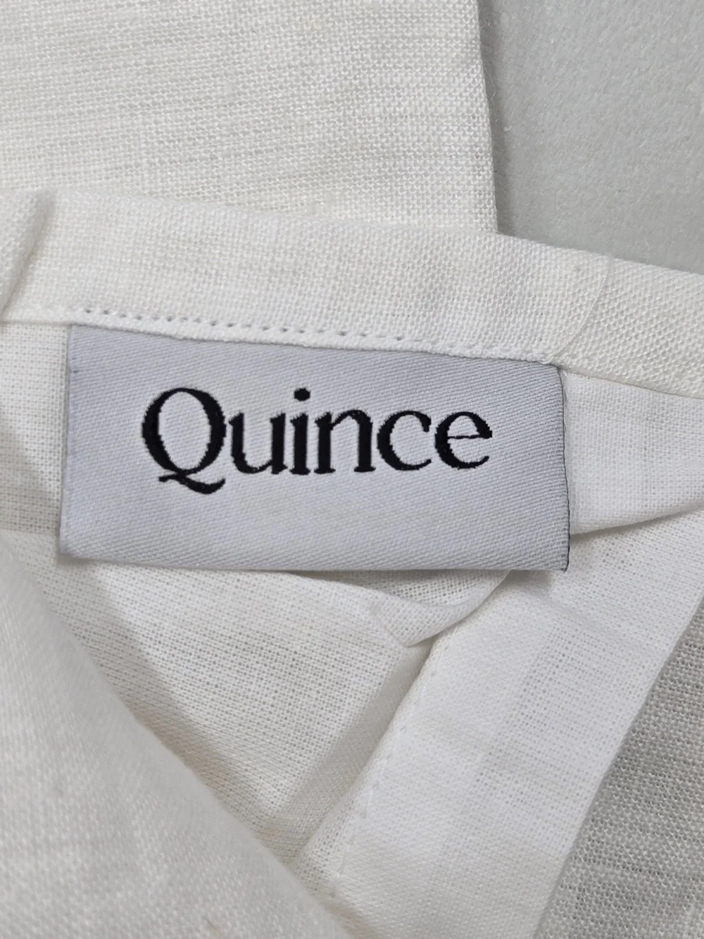 QUINCE Set Of 2 48x84 European Linen Curtains White 9532